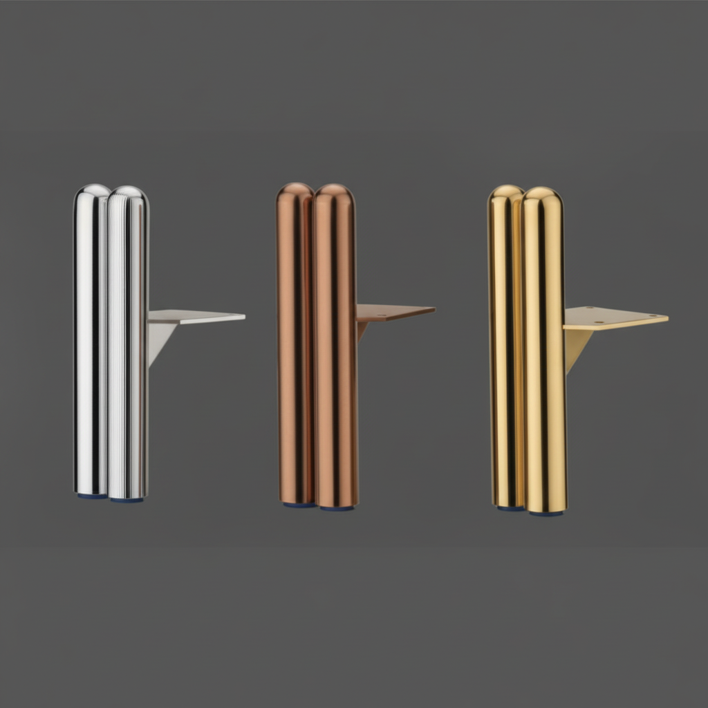 Sar Sofa Leg Double Tube Black, Antique Brass, Gold, Rose Gold (SL-18)