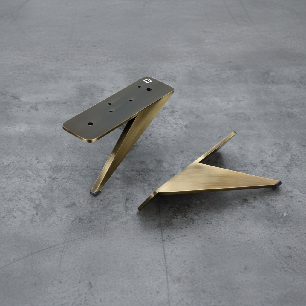 Sar Sofa Leg Fancy Black, Antique Brass (SL-20)