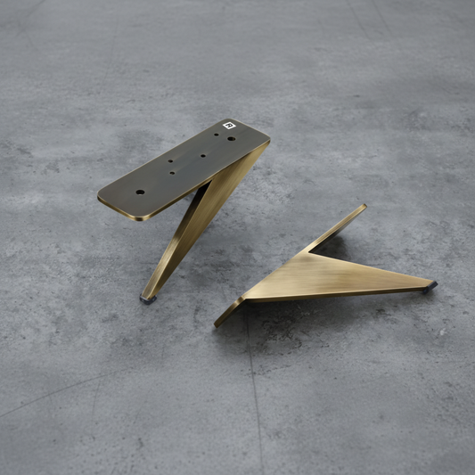 Sar Sofa Leg Fancy Black, Antique Brass (SL-20)