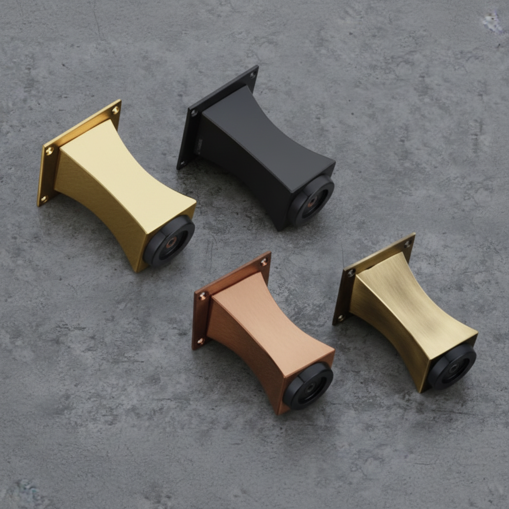 Sar Sofa Leg Rectangular Corner Chrome, Black, Antique Brass, Gold, Rose Gold (SL-09)