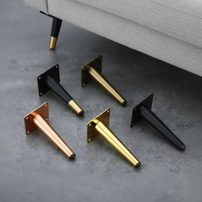 Sar Sofa Leg Thin Cone Black, Black l Gold, Rose Gold, Antique Brass (SL-01)