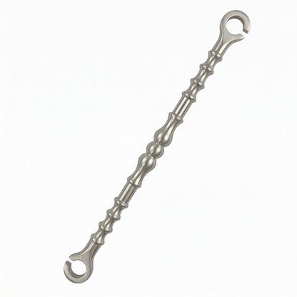 Premium Satin SS-304 stainless steel jhula chain link with a traditional Damru design and polished finish for heavy-duty swing sets and Oonjal.