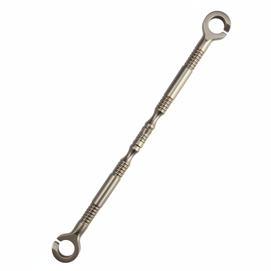 Satin-High-grade SS-304 stainless steel jhula chain link with a textured ribbed Damru design for heavy-duty ceiling swings and traditional Oonjal sets.