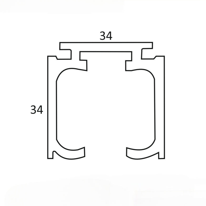 Sliding door track for soft close fitting 