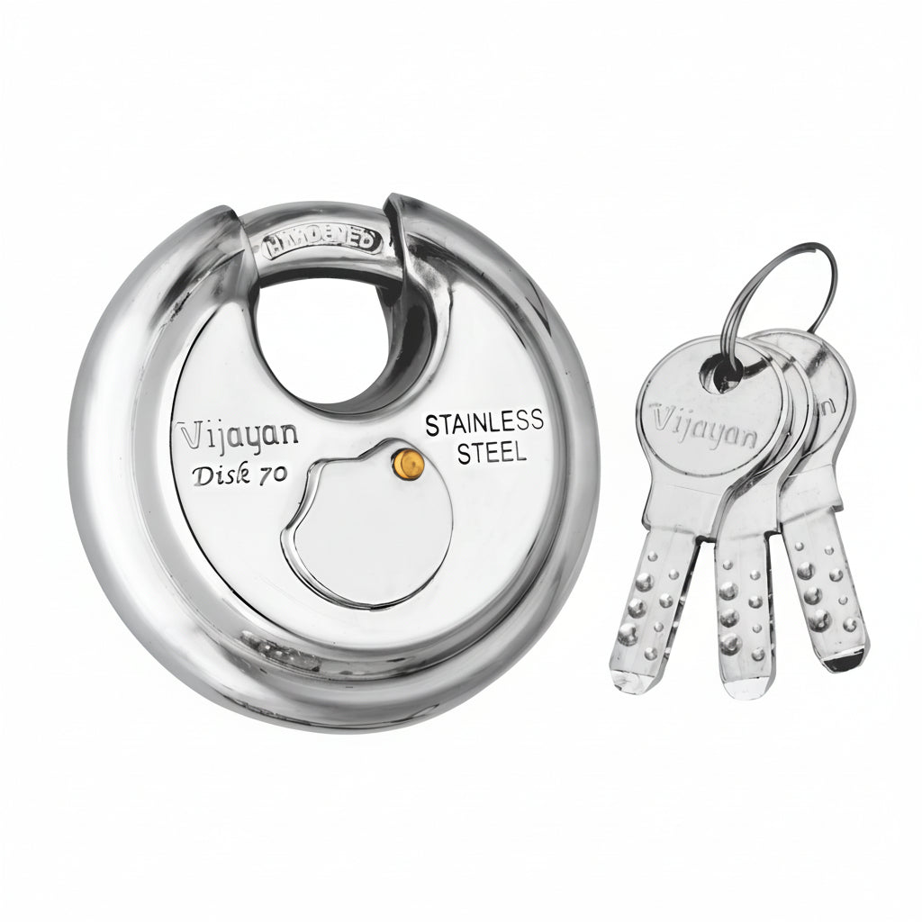 Vijayan Disk Lock 70 mm & 90 mm (Silver)