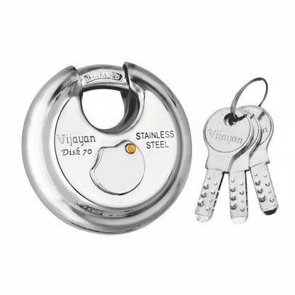 Vijayan Disk Lock 70 mm & 90 mm (Silver)
