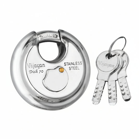 Vijayan Disk Lock 70 mm & 90 mm (Silver)