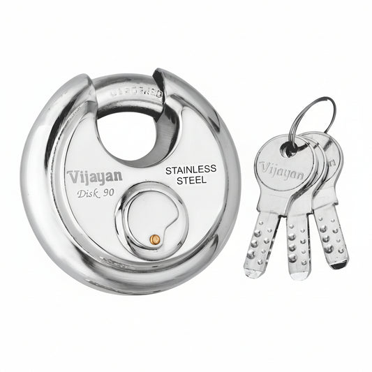 Vijayan Disk Lock 70 mm & 90 mm (Silver)