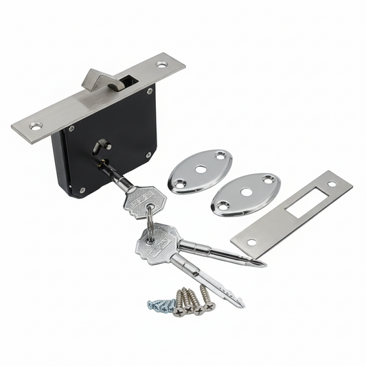 Vijayan Star Key Sliding Door Lock 75 mm (Black)