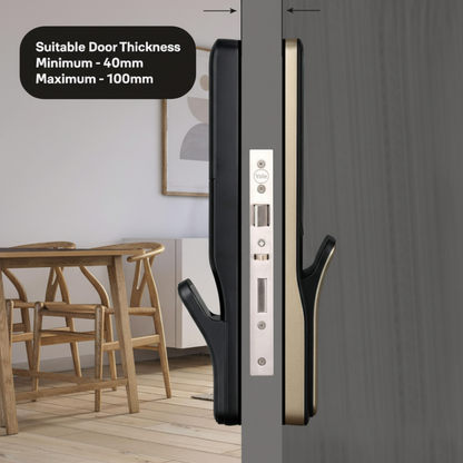 Yale Kyra Pro Premium Push Pull Smart Lock with 6-Ways of Unlock | Connects with Yale Home App | Wi-Fi & Bluetooth Smart Connectivity | 5-Year Warranty | Modern Home Security