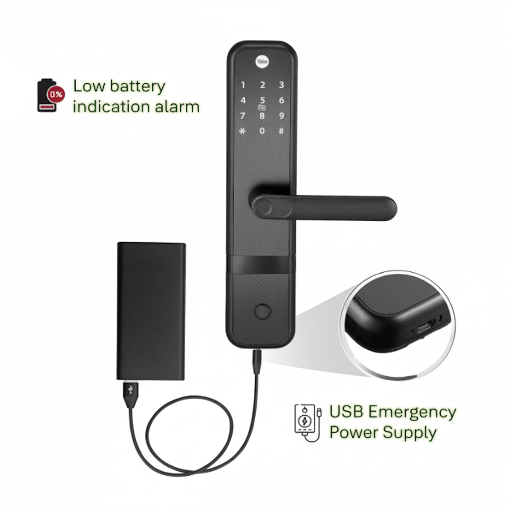 Yale Zuri (Black, Antique Brass)