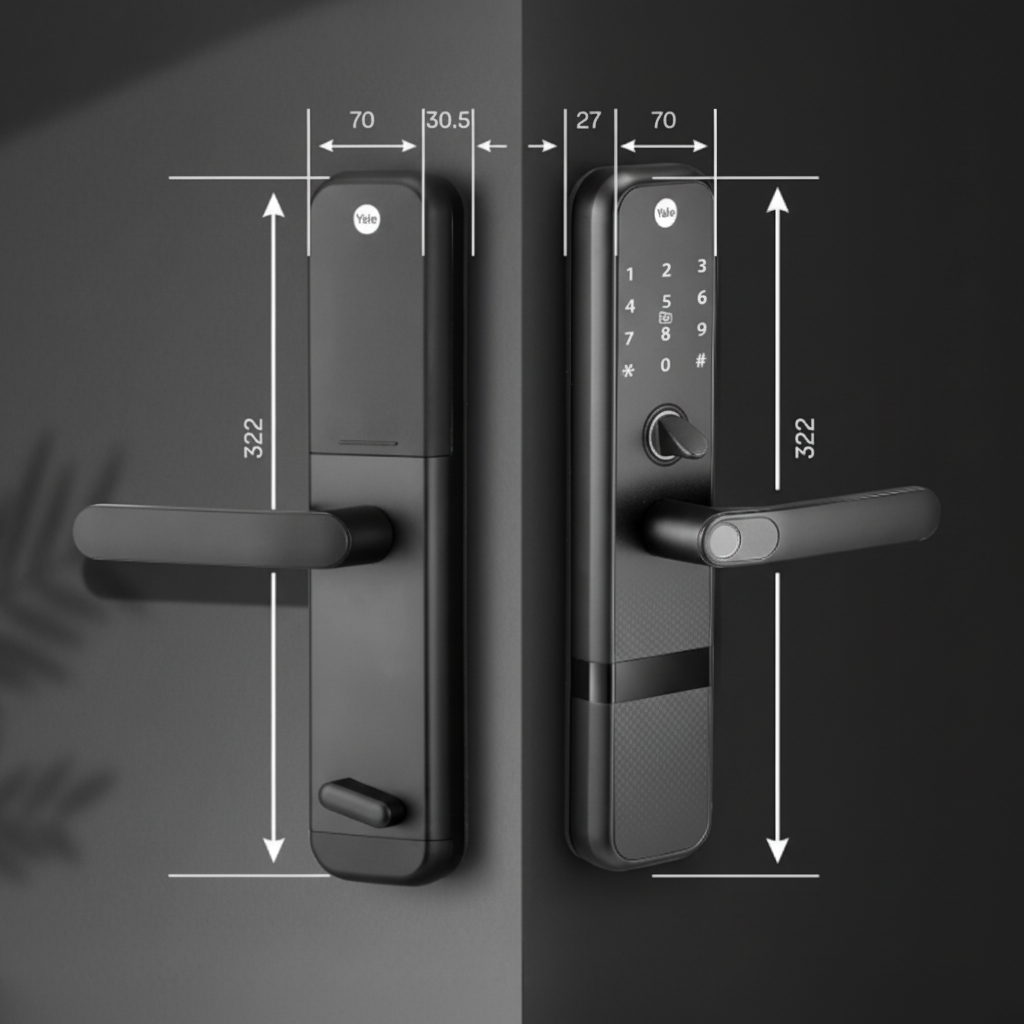 Yale Zuri (Black, Antique Brass)