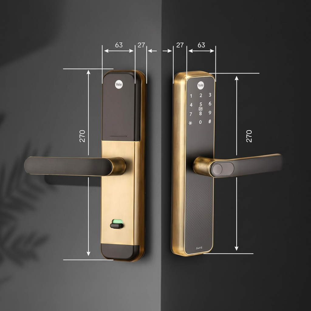 Yale Zuri S (Black, Antique Brass)