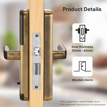 Yale Zuri S (Black, Antique Brass)