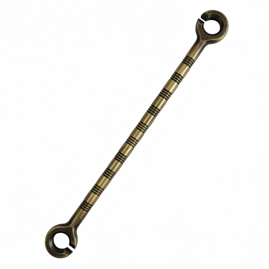 antique brass finish SS-304 stainless steel jhula chain link with a multi-link Ring Saliya design and ribbed segments for traditional Oonjal and indoor swings.