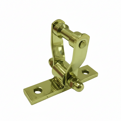 A premium DLP104 T-Type Bearing Kada ceiling hook in a sophisticated antique brass finish. This heavy-duty hardware features a horizontal T-bar mounting base for superior stability, a specialized roller bearing mechanism for silent, frictionless rotation, and a reinforced safety bolt assembly—ideal for luxury ceiling fans, indoor swings, and decorative chandeliers.