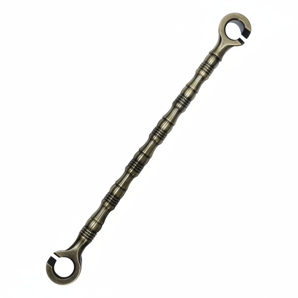 antique brass finish SS-304 stainless steel jhula chain link featuring a traditional Umralla ribbed design for heavy-duty ceiling swings and Oonjal sets.