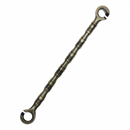 antique brass finish SS-304 stainless steel jhula chain link featuring a traditional Umralla ribbed design for heavy-duty ceiling swings and Oonjal sets.