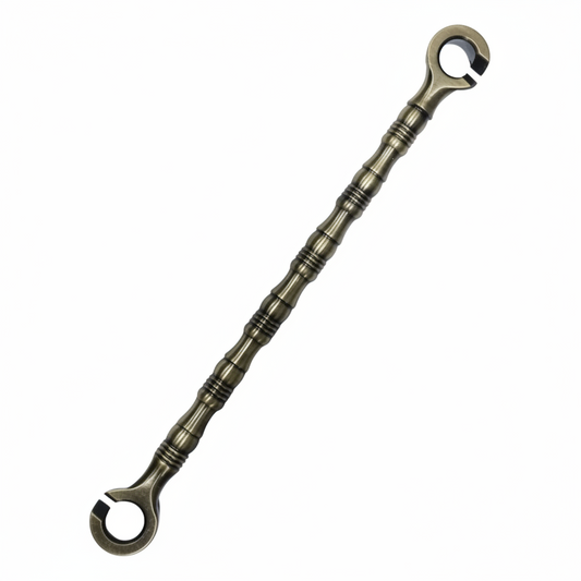 antique brass finish SS-304 stainless steel jhula chain link featuring a traditional Umralla ribbed design for heavy-duty ceiling swings and Oonjal sets.