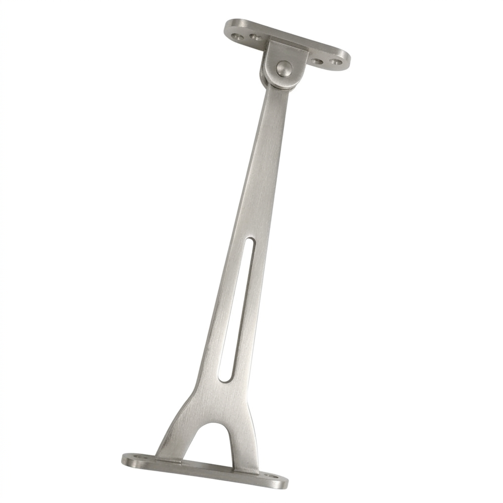 A single DLP170 heavy-duty Jhula Z-hinge featuring a modern matte black powder-coated finish. This structural swing hinge is designed for hanging indoor or outdoor wooden swings and chairs, providing a reinforced pivot point for quiet, low-friction movement. Its durable construction and sleek dark aesthetic make it an ideal choice for contemporary home interiors and patio furniture hardware.