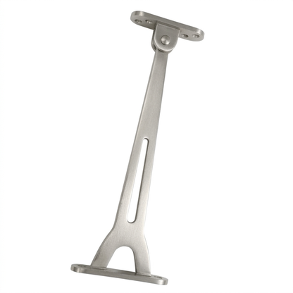 A single DLP170 heavy-duty Jhula Z-hinge featuring a modern matte black powder-coated finish. This structural swing hinge is designed for hanging indoor or outdoor wooden swings and chairs, providing a reinforced pivot point for quiet, low-friction movement. Its durable construction and sleek dark aesthetic make it an ideal choice for contemporary home interiors and patio furniture hardware.