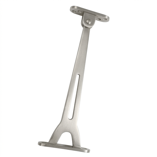 A single DLP170 heavy-duty Jhula Z-hinge featuring a modern matte black powder-coated finish. This structural swing hinge is designed for hanging indoor or outdoor wooden swings and chairs, providing a reinforced pivot point for quiet, low-friction movement. Its durable construction and sleek dark aesthetic make it an ideal choice for contemporary home interiors and patio furniture hardware.