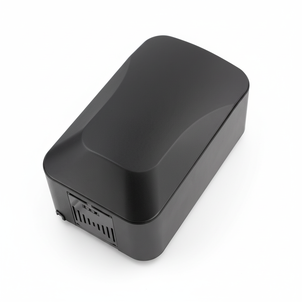 Top-down view of a Grafiqe wall-mounted automatic hand dryer in a premium black finish, featuring a sleek rectangular aerodynamic housing and high-velocity air outlet for efficient commercial washroom hygiene.