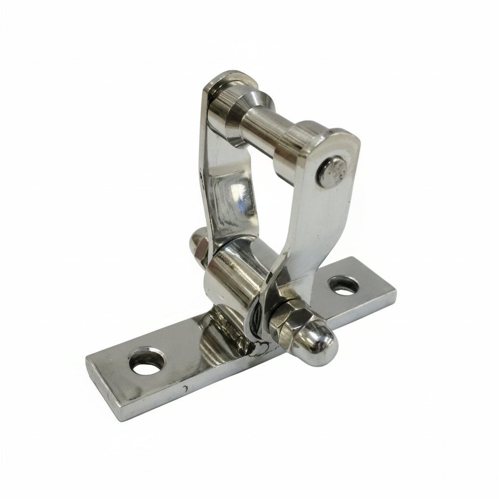 A heavy-duty DLP104 T-Type Bearing Kada ceiling hook featuring a high-grade stainless steel body with a polished chrome finish. This industrial-strength hardware is designed with a horizontal T-shaped mounting plate for balanced load distribution, a specialized roller bearing mechanism for silent rotation, and a secure safety bolt—ideal for ceiling fans, indoor swings, and heavy-duty hanging fixtures.
