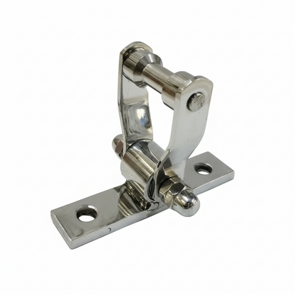 A heavy-duty DLP104 T-Type Bearing Kada ceiling hook featuring a high-grade stainless steel body with a polished chrome finish. This industrial-strength hardware is designed with a horizontal T-shaped mounting plate for balanced load distribution, a specialized roller bearing mechanism for silent rotation, and a secure safety bolt—ideal for ceiling fans, indoor swings, and heavy-duty hanging fixtures.