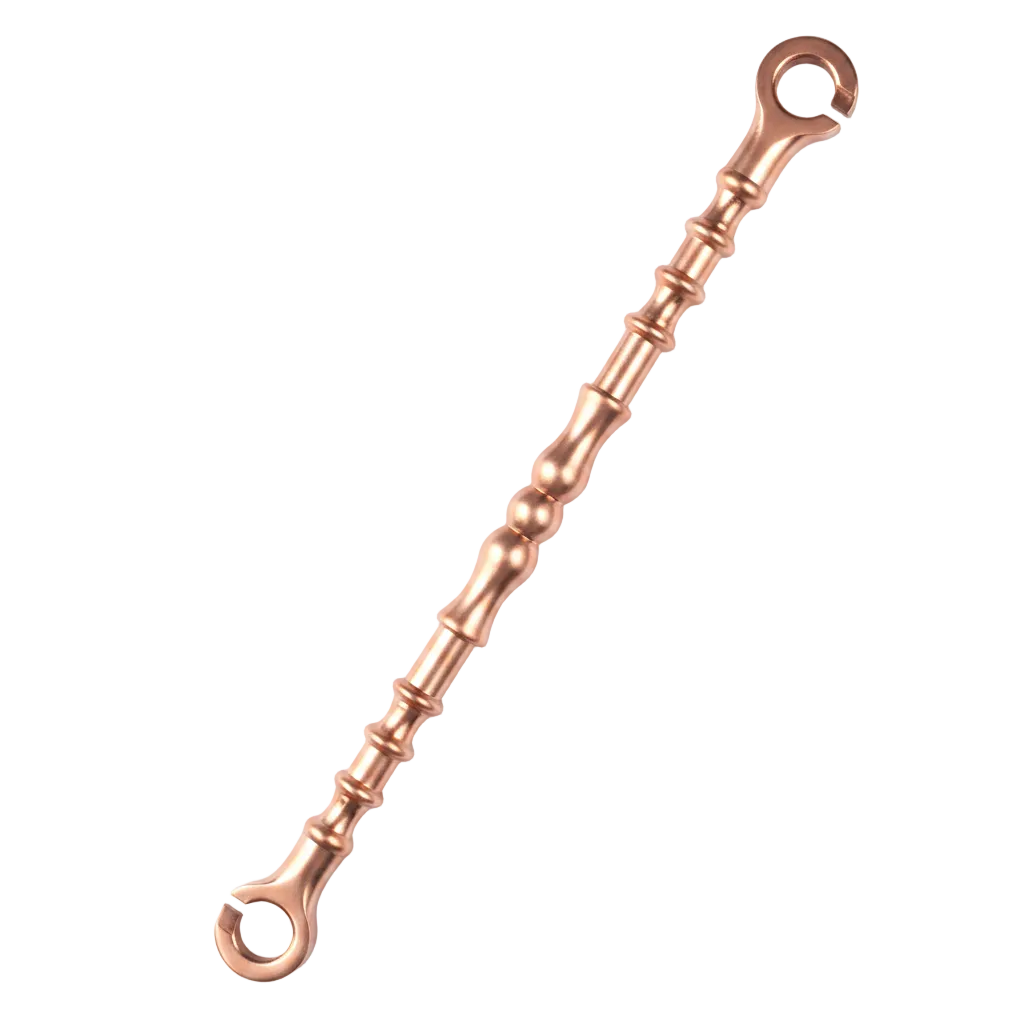 Elegant pvd rose gold finish SS-304 stainless steel jhula chain link in a traditional Damru design for premium ceiling swings and designer Oonjal.