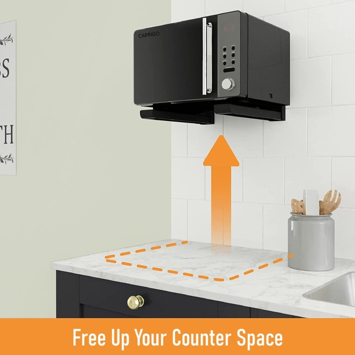 Microwave Stand in Black & White Colour