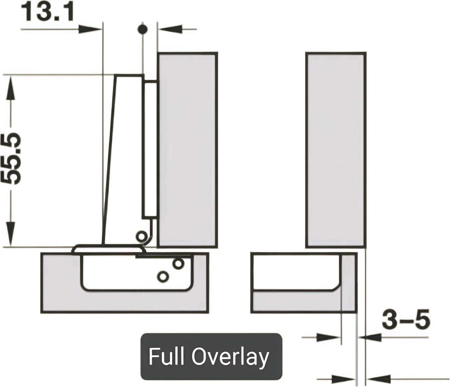 Hafele Auto Hinges Regular Close (Non soft)