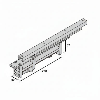 Kzone Concealed Door Closer 80kg Capacity (KDC 07)