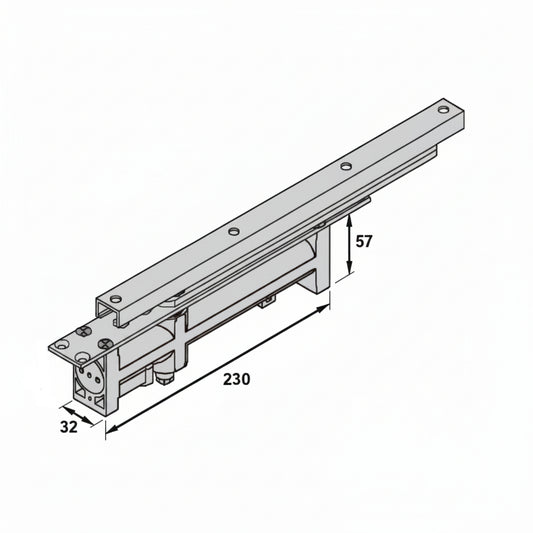 Kzone Concealed Door Closer 80kg Capacity (KDC 07)