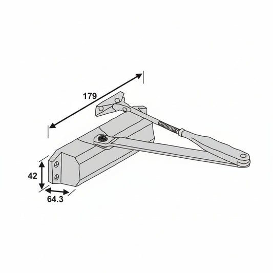 Kzone Open Door Closer 65 to 80kg Capacity (KDC 01)