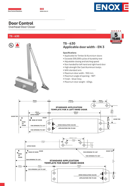 Enox TS - 630 Open Door Closer - 60kg Capacity,max width 950mm