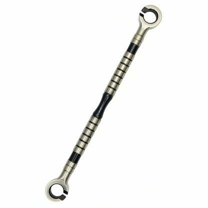 Chrome SS-304 stainless steel jhula chain link with a traditional Rangal design and multi-tiered decorative elements for luxury ceiling swings.